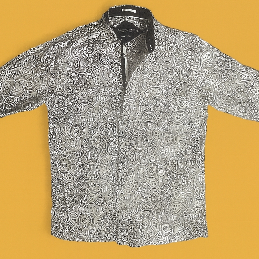 Paisley Black and White Shirt
